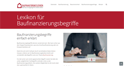 Desktop Screenshot of baufinanzierungslexikon.de